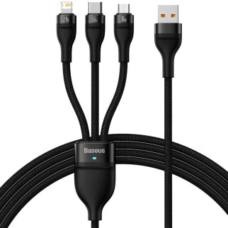 Дата кабель Baseus Flash Series 2 USB to MicroUSB-Lightning-Type-C 66W (1.2m) (CASS04000) - Інтернет-магазин спільних покупок ToGether