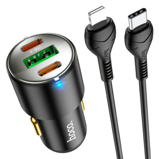 АЗУ Hoco NZ6 PD45W (2Type-C/1USB) + Type-C to Lightning - Інтернет-магазин спільних покупок ToGether