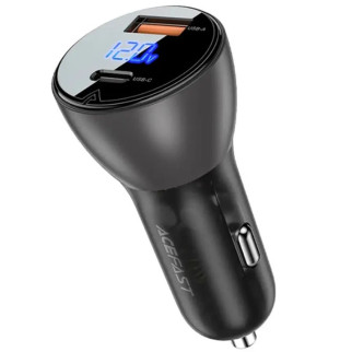 АЗУ Acefast B6 metal car charger 63W (USB-A + USB-C) with digital display - Інтернет-магазин спільних покупок ToGether