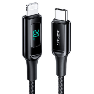 Дата кабель Acefast MFI C6-01 USB-C to Lightning zinc alloy digital display braided (1.2m) - Інтернет-магазин спільних покупок ToGether