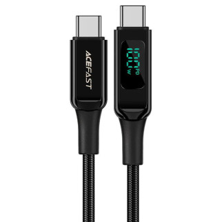 Дата кабель Acefast C6-03 USB-C to USB-C 100W zinc alloy digital display braided (2m) - Інтернет-магазин спільних покупок ToGether