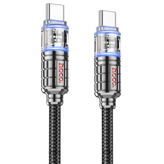 Дата кабель Hoco U122 Lantern Transparent Discovery Edition Type-C to Type-C 60W (1.2m) - Інтернет-магазин спільних покупок ToGether