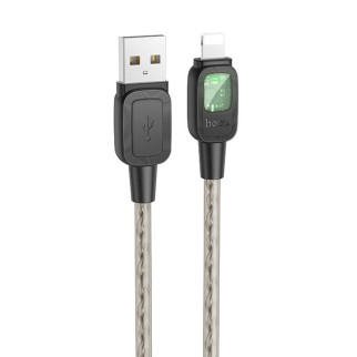 Дата кабель Hoco U124 Stone silicone power-off USB to Lightning (1.2m) - Інтернет-магазин спільних покупок ToGether