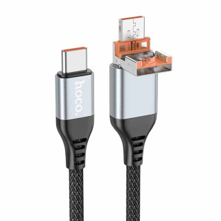 Дата кабель Hoco U128 Viking 2in1 USB/Type-C to Type-C (1m) - Інтернет-магазин спільних покупок ToGether