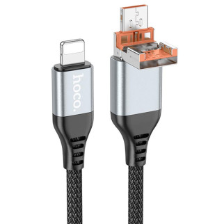 Дата кабель Hoco U128 Viking 2in1 USB/Type-C to Lightning (1m) - Інтернет-магазин спільних покупок ToGether