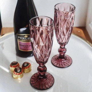Келих для шампанського 150 мл Смарагд рожевий OLens 34215-5-3 - Інтернет-магазин спільних покупок ToGether