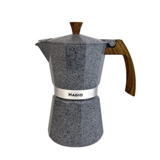 Гейзерна кавоварка Magio MG-1011 300 мл 6 чашок сіра - Інтернет-магазин спільних покупок ToGether