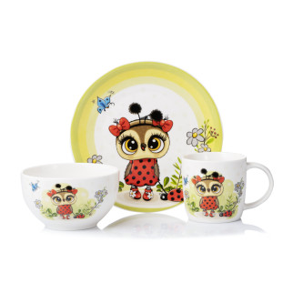 Набір дитячого посуду Ardesto Lucky owl AR-3454-LS 3 предмети - Інтернет-магазин спільних покупок ToGether