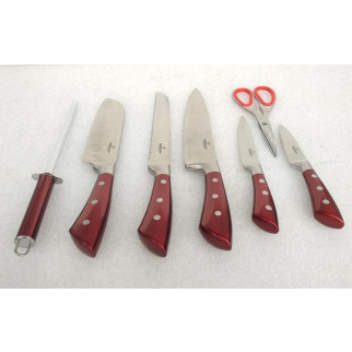 Набір кухонних ножів Bohmann BH-6020-red 8 предметів - Інтернет-магазин спільних покупок ToGether