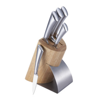Набір кухонних ножів на дерев'яній підставці 6шт Bergner BG-4205-MM - Інтернет-магазин спільних покупок ToGether