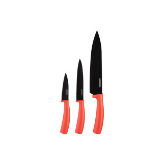 Набір ножів Ardesto Black Mars AR-2103-BR 3 предмети червоний - Інтернет-магазин спільних покупок ToGether