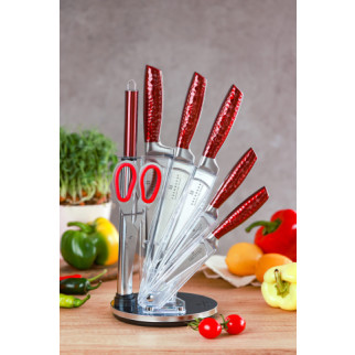 Набір ножів Edenberg EB-973 8 предметів червоний - Інтернет-магазин спільних покупок ToGether