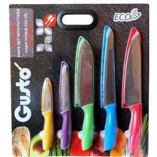 Набір ножів Gusto Color GT-4102-5 5 предметів - Інтернет-магазин спільних покупок ToGether