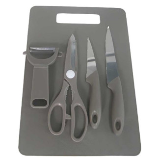 Набір ножів з дошкою Ringel Main RG-11008-5 5 сірий предметів - Інтернет-магазин спільних покупок ToGether