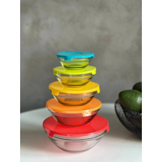 Набір контейнерів харчових Frico FRU-432-colorful 10 предметів різні кольори - Інтернет-магазин спільних покупок ToGether