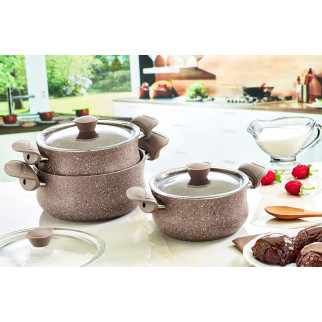 Набір посуду OMS 3027-Brown 6 предметів коричневий - Інтернет-магазин спільних покупок ToGether
