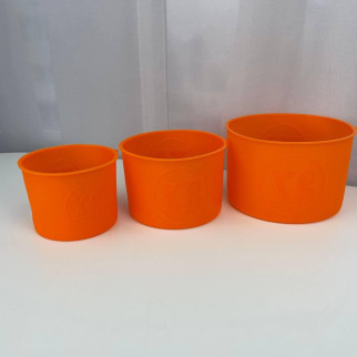 Набір силіконових форм для випікання пасхи 6750 3 предмети помаранчеве - Інтернет-магазин спільних покупок ToGether