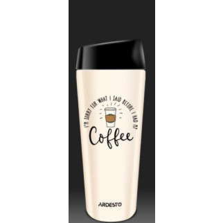 Термокухоль Ardesto Coffee Time Meowning AR-2645-WC 450 мл бежевий - Інтернет-магазин спільних покупок ToGether