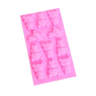 Форма силіконова для випічки Ведмедика 6946 21.5х12х2 см рожева - Інтернет-магазин спільних покупок ToGether