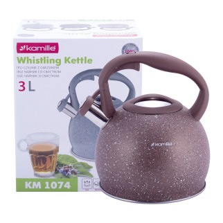 Чайник із свистком Kamille KM-1074GR 3 л сірий - Інтернет-магазин спільних покупок ToGether