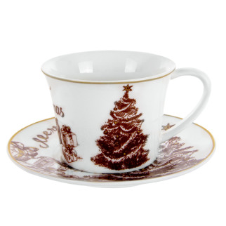 Чашка з блюдцем Lefard Merry Christmas 924-744 250 мл 2 предмети - Інтернет-магазин спільних покупок ToGether