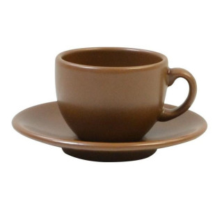 Чашка з блюдцем кавова Keramia Табако 24-237-048 95 мл - Інтернет-магазин спільних покупок ToGether