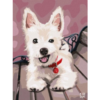 Картина за номерами "Грайливе щеня" Ідейка KHO4289 30х40 см - Інтернет-магазин спільних покупок ToGether
