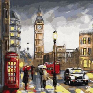 Картина за номерами "Дощовий Лондон" Ідейка KHO3599 50х50см - Інтернет-магазин спільних покупок ToGether