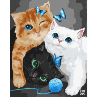 Картина за номерами "Пухнасті кошенятка" Kira Corporal Ідейка KHO4370 40х50 см - Інтернет-магазин спільних покупок ToGether