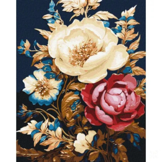 Картина за номерами "Квіткове диво з фарбами металік extra" KHO3261 40х50см - Інтернет-магазин спільних покупок ToGether
