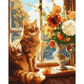 Картина за номерами "Рудий котик" KHO6604 40х50см - Інтернет-магазин спільних покупок ToGether