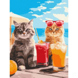 Картина за номерами "Котики на відпочинку" KHO6601 30х40см - Інтернет-магазин спільних покупок ToGether