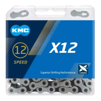 Ланцюг KMC X12 Silver/Black для 12 швидкісних трансмісій велосипеда - Інтернет-магазин спільних покупок ToGether