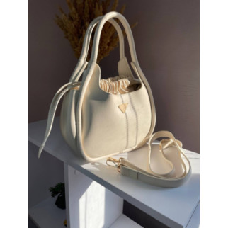 Жіноча сумка Prada mini Прада молочна 090 - Інтернет-магазин спільних покупок ToGether