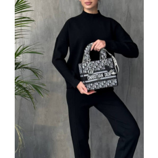 Жіноча сумка Christian Dior Lady D-Lite grey  - Інтернет-магазин спільних покупок ToGether