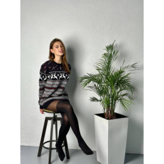 Новорічний жіночий светр чорний, без горла - Інтернет-магазин спільних покупок ToGether