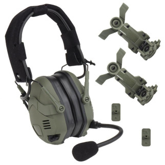 тактичні активні навушники HD-16 Bluetooth+ кріплення чебурашки олива  - Інтернет-магазин спільних покупок ToGether