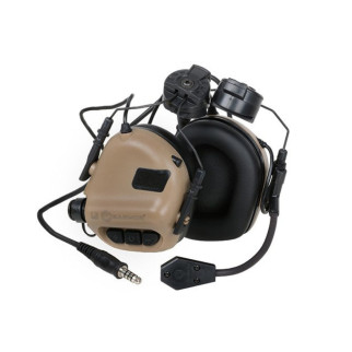 Тактичні активні навушники EARMOR M32H MOD3 з бічним кріпленням Coyote Brown - Інтернет-магазин спільних покупок ToGether