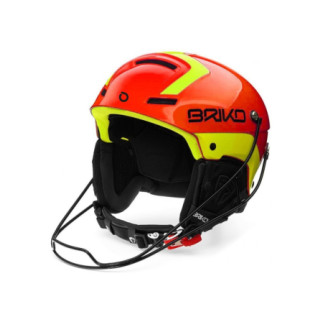 Шолом гірськолижний з металевим захистом підборіддя Briko Slalom (54 cм) Orange F Yellow FL (2002JMO-54) - Інтернет-магазин спільних покупок ToGether