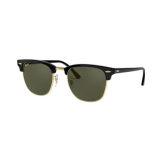Сонцезахисні окуляри Ray-Ban RB3016 W0365 Clubmaster Square Sunglasses Black on Gold/G-15 Green 51mm - Інтернет-магазин спільних покупок ToGether