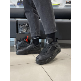 Кроссовки Nike Air Jordan Retro 4 all black - Інтернет-магазин спільних покупок ToGether