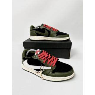 Кроссовки Nike Air Jordan 1 Low x Travis Scott (Cactus Jack) хаки - Інтернет-магазин спільних покупок ToGether