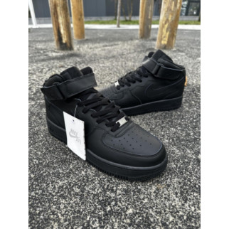 Зимние кроссовки Nike Air Force ЛИЦЕНЗИЯ (black)  - Інтернет-магазин спільних покупок ToGether