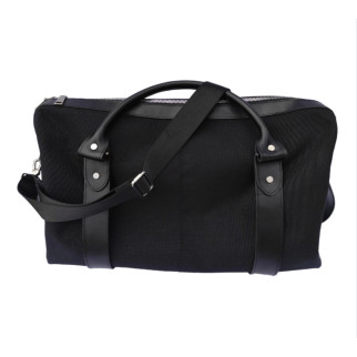 Стильна дорожня сумка "Nylon" кордура+натуральна шкіра black - Інтернет-магазин спільних покупок ToGether