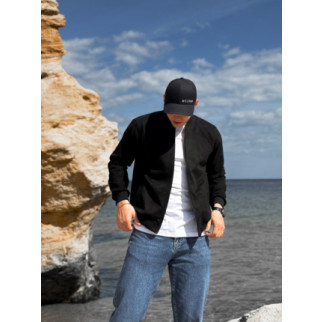 Чоловіча замшева куртка бомбер демісезонна Reload Low чорна  - Інтернет-магазин спільних покупок ToGether
