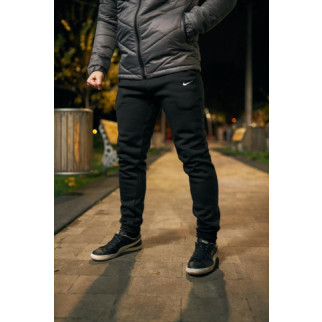 Штани чоловічі з тринитки утеплені Nike чорні - Інтернет-магазин спільних покупок ToGether