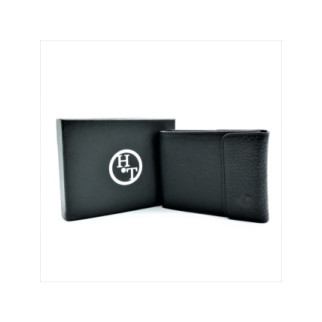 Чоловічий шкіряний гаманець 12 х 9 х 2,5 см Чорний wtro-1-208B - Інтернет-магазин спільних покупок ToGether
