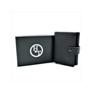 Чоловічий шкіряний гаманець-візитниця 10 х 7,5 х 3 см Чорний wtro-163-25F - Інтернет-магазин спільних покупок ToGether