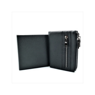 Чоловічий шкіряний гаманець 13 х 9,5 х 2,5 см Чорний wtro-K163-35 - Інтернет-магазин спільних покупок ToGether