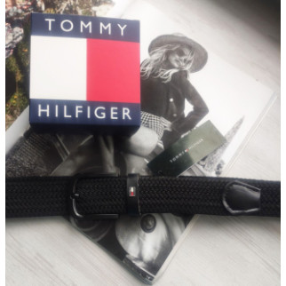 Плетений ремінь резинка Tommy чорний - Інтернет-магазин спільних покупок ToGether